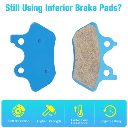 Front & Rear Brake Pads for Harley Davidson FLHR/Ci/Si Road King 2000-2007. - color: Ceramic-blue