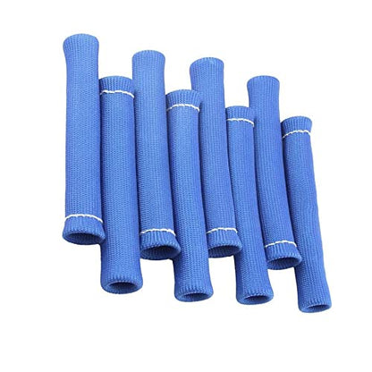 Spark Plug Wire Heat Shield Spark Plug Wire Heat Shield Sleeve Spark Plug Boot Protector Boots Wrap for SBC BBC 350 454 8PCS Plug Wire Covers - 2500F High Temp Protection (Blue) - color: Blue