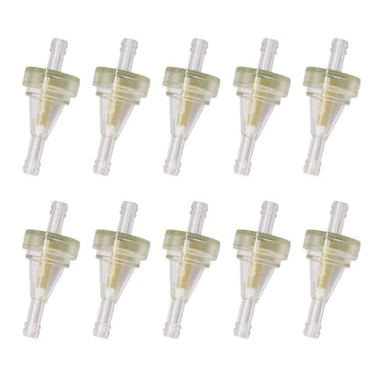 10 PCS Inline Fuel Filter for 1/4 Fuel Line Gas Engine