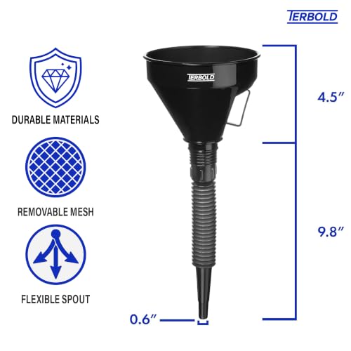 Automotive Flex Funnel with Hose - color: Black