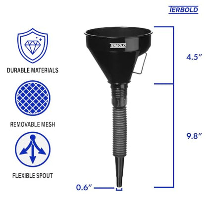 Automotive Flex Funnel with Hose - color: Black