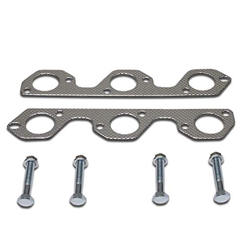 DNA Motoring GKTSET-JCW0738 Aluminum Exhaust Manifold Header Gasket Set Replacement,Metallic