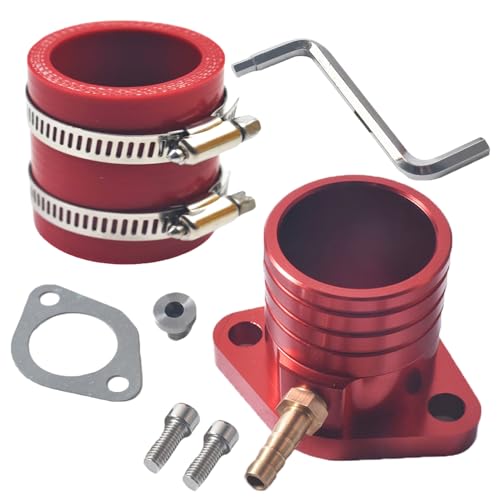 Racing Intake Manifold Pipe Inlet Adapter Kit - color: red