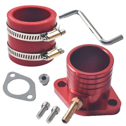 Racing Intake Manifold Pipe Inlet Adapter Kit - color: red