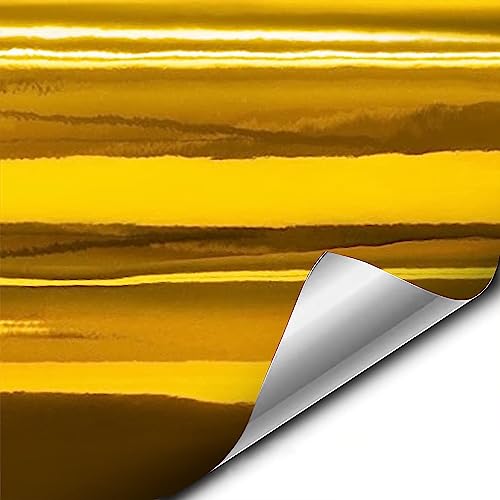 VViViD Vinyl Detailing Wrap Tape 2 Inch x 20ft DIY Roll (Gold Chrome) - color: Gold Chrome