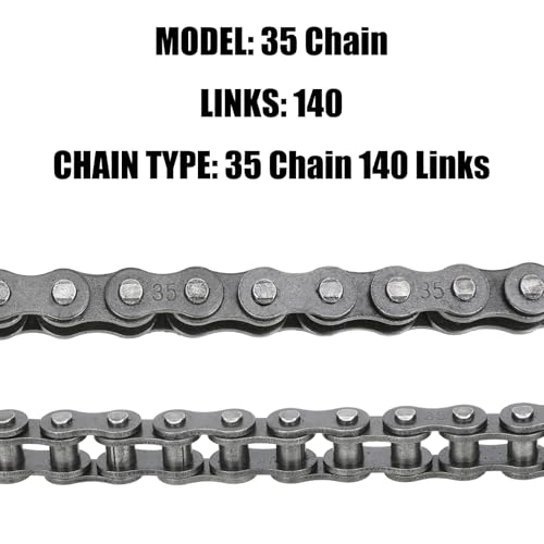 37mm Bore 40T Sprocket 35 Chain with 140 Links for Mini Bike CT100U - color: black sprocket 40T