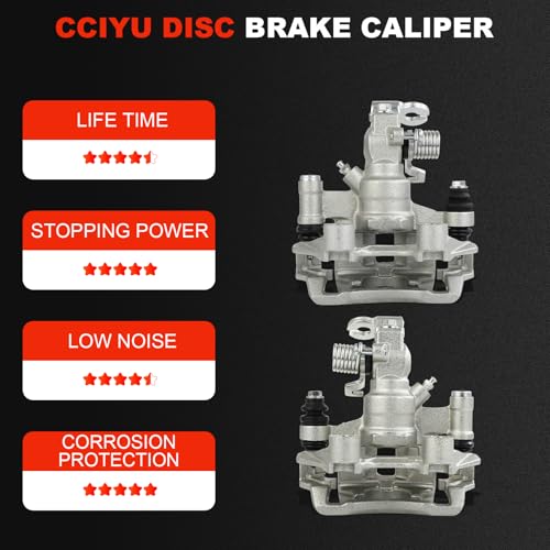 cciyu Rear Left & Right Disc Brake Calipers Assembly 18B4718B 18B4719B - size: Rear[18B4718B+18B4719B]