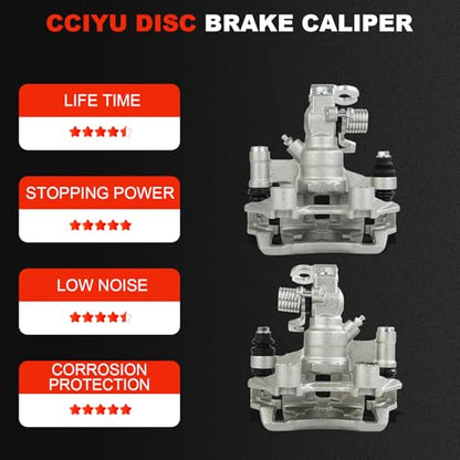 cciyu Rear Left & Right Disc Brake Calipers Assembly 18B4718B 18B4719B - size: Rear[18B4718B+18B4719B]