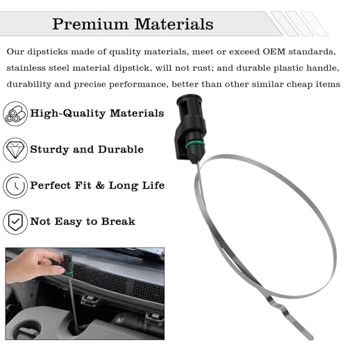 31086-JA00A CVT Fluid Oil Transmission Dipstick, Compatible with Nissan Altima 2007-2020 Rogue 2013-2022 Maxima Murano 2006-2022 Fluid ATF Level Indicator Dip Gauge Replace 31086-JA000 - size: 31086-JA00A