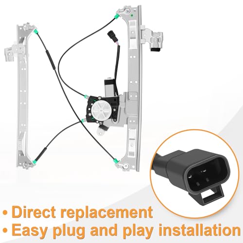 Front Passenger Side Power Window Regulator with Motor fit for 2002-2009 Chevy Trailblazer EXT, GMC Envoy XL XUV, 2004-2007 Buick Rainier, 2003-2008 Isuzu Ascender, Olds Bravada, Saab 9-7X, Right - style: Front Passenger Side