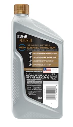 Valvoline Extended Protection Full Synthetic Motor Oil SAE 5W-20 1 QT - size: 1 QT, style: Extended Protection