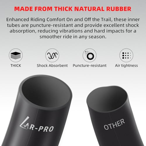 AR-PRO (2-Pack) 80/100-12 Dirt Bike Inner Tubes with TR4 Straight Valve, Replacement Standard Motorcycle Inner Tube 2.75/3.00-12 Heavy Duty, Compatible with Honda CRF70F/XR70, Yamaha TTR 90, and More - size: 2.75/3.00-12" (80/100-12), TR4 Valve