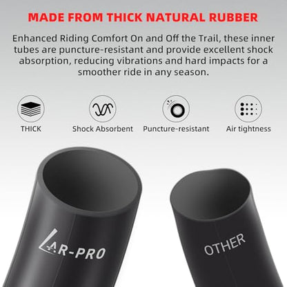 AR-PRO (2-Pack) 80/100-12 Dirt Bike Inner Tubes with TR4 Straight Valve, Replacement Standard Motorcycle Inner Tube 2.75/3.00-12 Heavy Duty, Compatible with Honda CRF70F/XR70, Yamaha TTR 90, and More - size: 2.75/3.00-12" (80/100-12), TR4 Valve