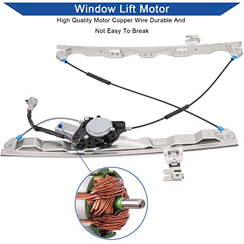 Obaee Window Regulator with Motor Front Left Driver Side, Replace 748-524 - size: Front Left Driver Side
