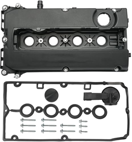 Engine Valve Cover with Gaskets Bolts Oil Filler Cap Compatible with 2011-2020 Chevy Cruze Sonic Trax Aveo, 2008-2009 Saturn Astra, 2009-2010 Pontiac G3 1.6L 1.8L Replace# 55558673 55564395 264-920 - color: Plastic