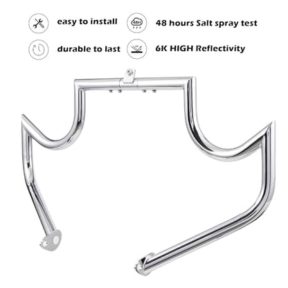 Kinglemc Crash Bar Engine Guard for Harley Davidson Touring(Chrome-C) - color: Chrome-C