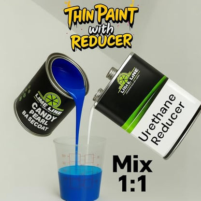 LiME LiNE Automotive Urethane Basecoat 1K Urethane color, High Coverage, Mix 1:1 With Urethane Reducer, Ready for 2K Clearcoat (Battleship Gray,1 Pint) - color: Battleship Gray