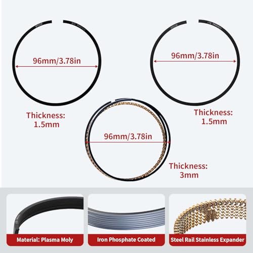Moly Piston Rings Set 2M4978 for Chevy GMC