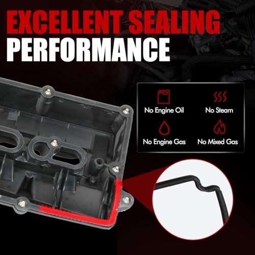 MITZONE Engine Valve Cover Left Side Compatible with 2010-2013 Land Rover LR4 2010-2019 Range Rover 2010-2019 Range Rover Sport 5.0L V8 - size: Left side