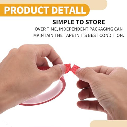 1 Pc 0.6 Inches x 10.9 Yards Universal Painters Tape - DIY Car Auto Paint for Masking Tape No Residue - Crepe Paper Red - color: Red, size: 0.6 Inches x 10.9 Yards