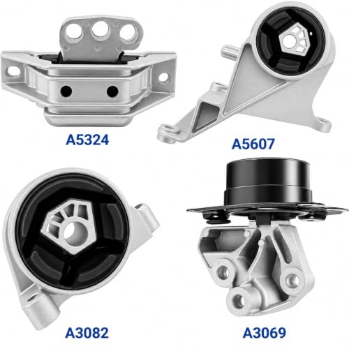 Set of 4 Engine Motor Mount and Transmission Mount Kit - size: for Chevy Equinox 07-2009/Pontiac Torrent 07-2009