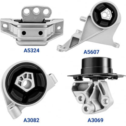 Set of 4 Engine Motor Mount and Transmission Mount Kit - size: for Chevy Equinox 07-2009/Pontiac Torrent 07-2009