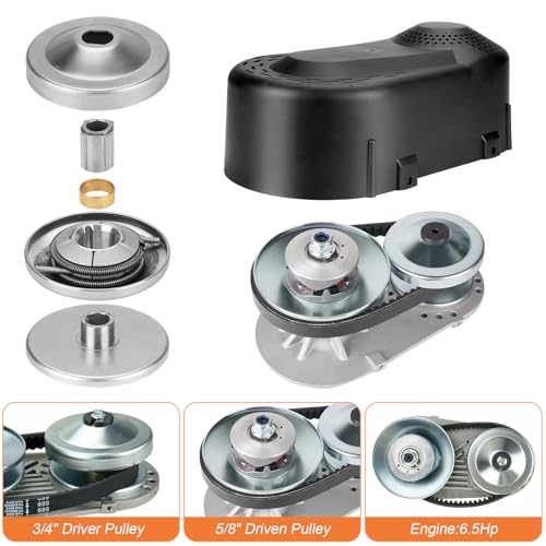 Torque Converter for Predator 212cc Engine, 6.5 HP 3/4" Clutch -30 Series - size: 3/4" CVT Clutch with 1 belt