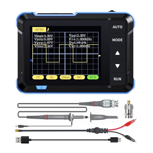 Handheld Digital Oscilloscope Multimeter, DSO152 2.8" TFT Kit - Portable Automotive Pocket Oscilloscope, 2.5MS/s High Sampling Rate, 200KHz Bandwidth, Trigger Function Auto/Normal/Single