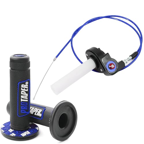 7/8" 22mm Twist Throttle Universal Motorcycle Handlebar Grips Cable for 110 125 150 200 250 cc Dirt Pit Bike