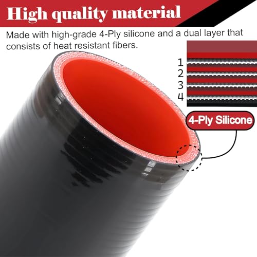2-1/4 inch Silicone Coupler ID 2.25" Intake Intercooler Turbo Hose Coupling - size: 2.25 Inch