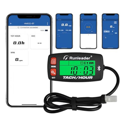 Runleader RL-HM032-BT Bluetooth Shunt Hours Tachometer with Backlight