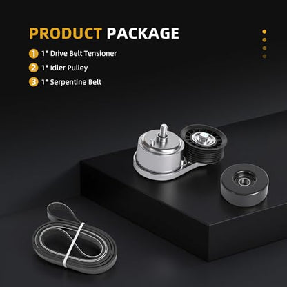Belt Tensioner Serpentine Belt Idler Pulley Kit for Chevy C1500/C3500 96-00 - size: for K1500/K2500/C1500 1996-2000
