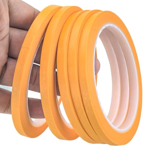 JINBING Washi Paper Masking Tape Art Tape for DIY Nail Arts Drawing Pattern Making Painters Tape 1/4 Inch x 27 Yard (Yellow) - color: Yellow