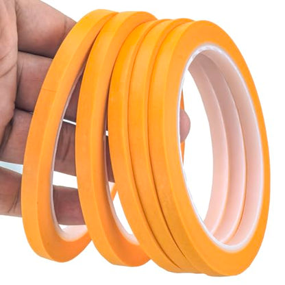 JINBING Washi Paper Masking Tape Art Tape for DIY Nail Arts Drawing Pattern Making Painters Tape 1/4 Inch x 27 Yard (Yellow) - color: Yellow
