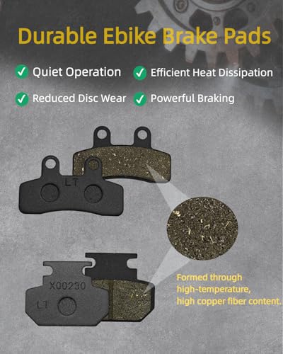 2Pcs Front & Rear Brake Pard Set for Yozma in 10 / Heybike Villian