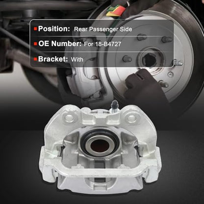 cciyu Rear Right Disc Brake Caliper Assembly w/Bracket 18-B4727 - size: Rear Right[18-B4727]