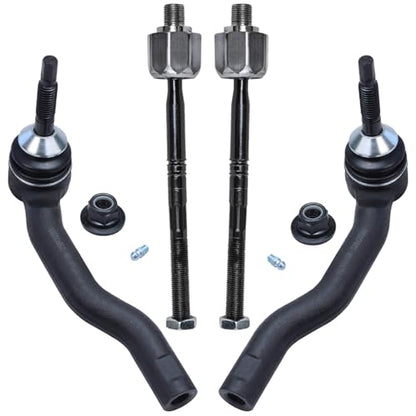 Detroit Axle - Front Inner & Outer Tie Rod Ends Replacement for 2016 2017 - size: 4S50283/group