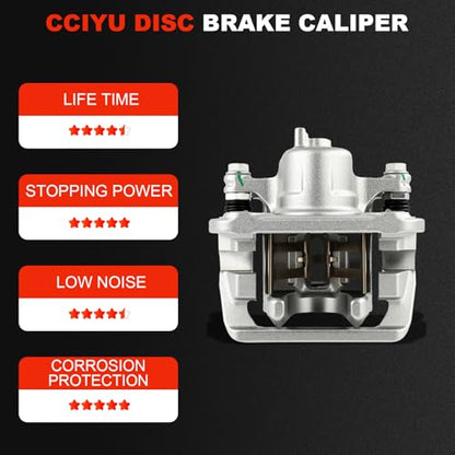 cciyu Rear Right Disc Brake Caliper Assembly With Bracket 19B1448 - size: Rear Right[19B1448]