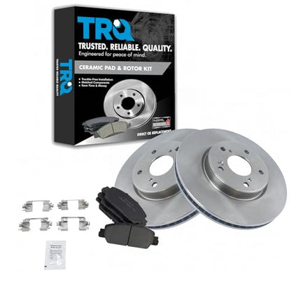 TRQ Front Ceramic Brake Pad & Rotor Kit - style: BKA11716