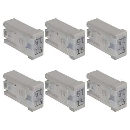15A 32V Mini Slotted Automotive MCASE Shaped Cartridge Fuse Kit(Pack of 6pcs,15A) - style: 15A