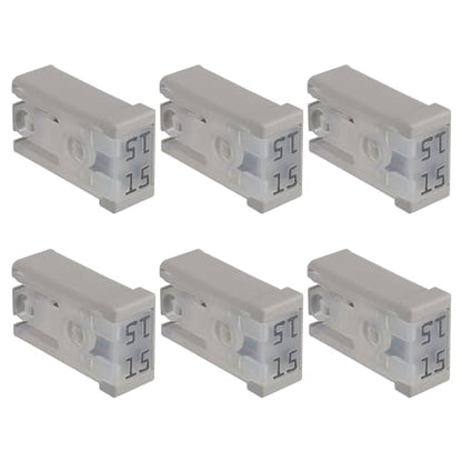 15A 32V Mini Slotted Automotive MCASE Shaped Cartridge Fuse Kit(Pack of 6pcs,15A) - style: 15A