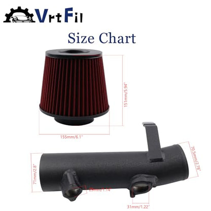 High-performance Cold Air Intake Kit Aluminum 3inch Pipe Compatible with 2018-2022 Honda Accord 2.0L Turbo