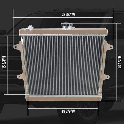 3 Row Aluminum Radiator For 1984-1995 Toyota Pickup 4Runner 22R DLX 2.4L L4 MT, 3 Core Downflow Radiador Automotive Replacement Engine Radiators 1985 1986 1987 1988 1989 1990 1991 1992 1993 94