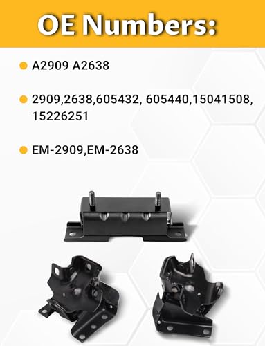 3 Engine Motor Trans Mounts Fit 99-06 Silverado Sierra Tahoe V8 5.3L 6.0L - size: 5.3L 6.0L