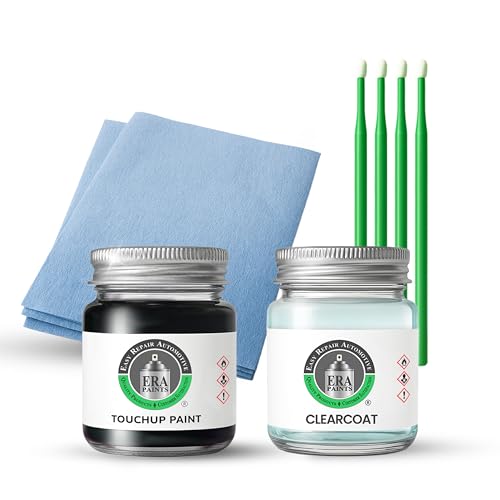 ERA Paints - PXJ/KXJ - Diamond Black Crystal Pearl for DODGE Exact OEM Color Match Automotive Touch Up Paint for Cars - Scratch & Chip Repair for Metal & Plastic - Essential Kit - Made in USA - style: Jar - Essential Kit