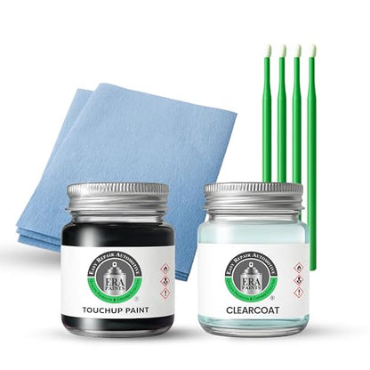 ERA Paints - PXJ/KXJ - Diamond Black Crystal Pearl for DODGE Exact OEM Color Match Automotive Touch Up Paint for Cars - Scratch & Chip Repair for Metal & Plastic - Essential Kit - Made in USA - style: Jar - Essential Kit