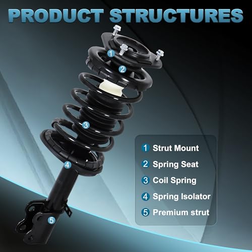 Rear Shock Absorbers Compatible with 1993-2002 Toyota Corolla & Chevy Prizm - size: 171953 171954