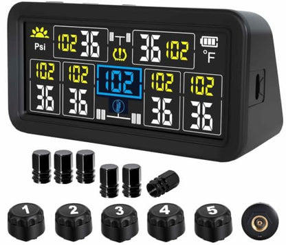 Rv Tire Pressure Monitoring System, Tire Pressure Monitor - size: 6 Sensors
