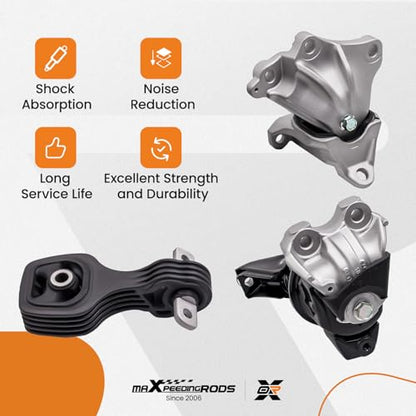 maXpeedingrods 3PCS Engine Motor & Trans Mount Set Kit for Honda Civic - size: for Honda Civic L4 1.8L 2012 -2013