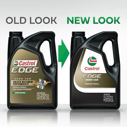 Castrol Edge Euro 0W-40 A3/B4 Advanced Full Synthetic Motor Oil, 5 Quarts - size: 5 Quart
